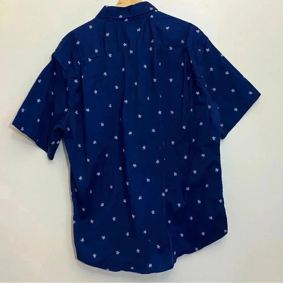 Jachs New York men navy blue button short sleeve with pocket casual work shirt - Picture 7 of 7